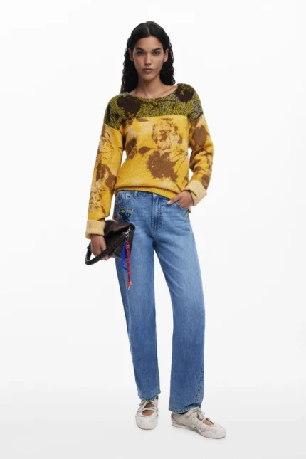 FLORAL JACQUARD SWEATER